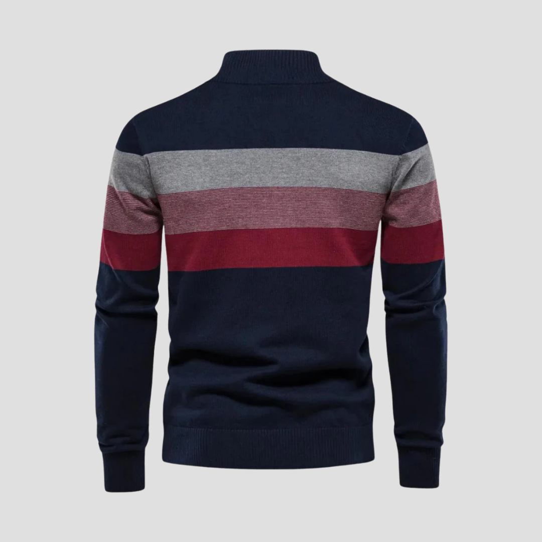 Classic Stripe Crew Neck Pullover Sweater