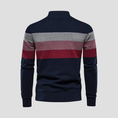 Classic Stripe Crew Neck Pullover Sweater