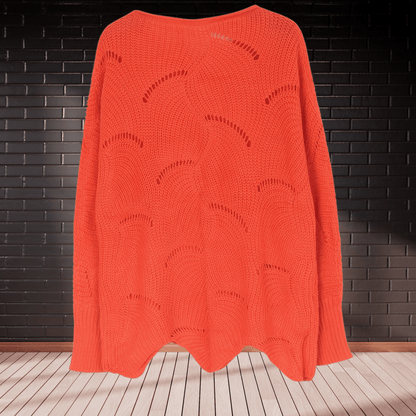 Women's Ribbed Asymmetric Hem Sweater Annelie