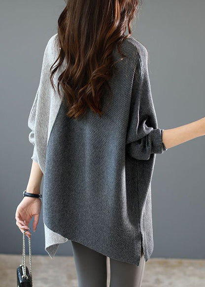 Relaxed Fit Patchwork Knit Women's Shirt
