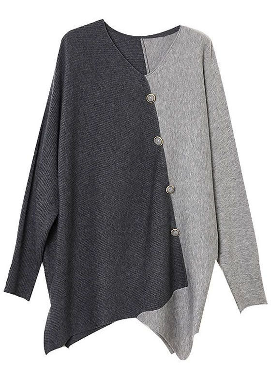 Relaxed Fit Patchwork Knit Women's Shirt