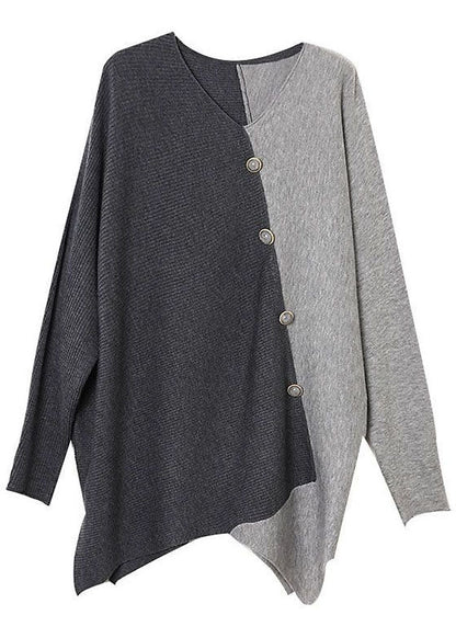 Relaxed Fit Patchwork Knit Women's Shirt