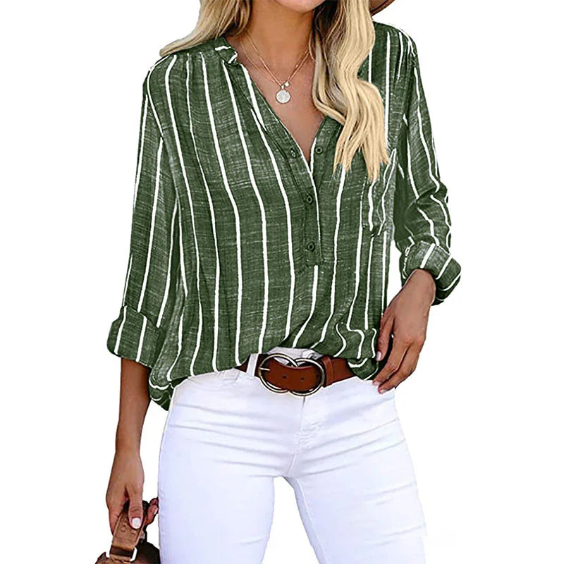Relaxed Fit Stripe Women's Shirt