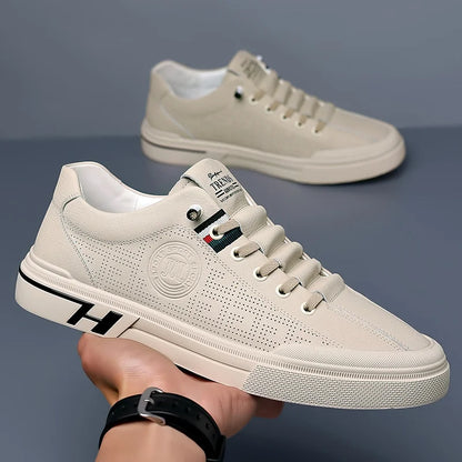 Comfortable Sneakers - Low Top Lace Up And Padded Insoles