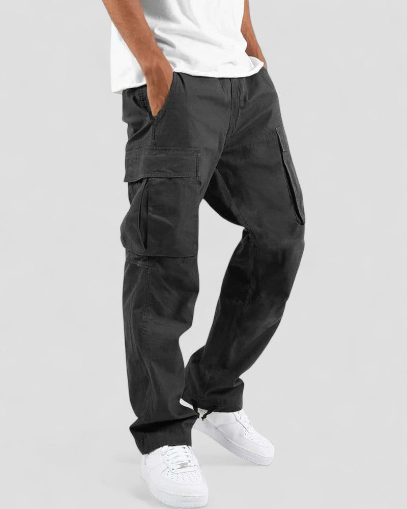 Relaxed Fit Mens Cargo Pants with Extra Pockets - OutfitLondon