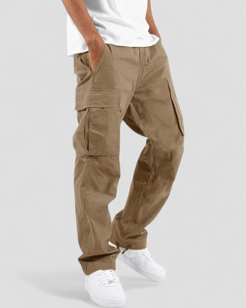 Relaxed Fit Mens Cargo Pants with Extra Pockets