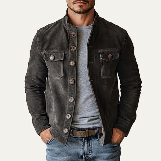 Luxury Mens Leather Biker Jacket - OutfitLondon