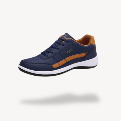 Classic Brown Leather Running Shoes - OutfitLondon