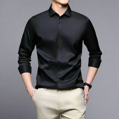 Relaxed Fit Luxury Silk Shirt - OutfitLondon