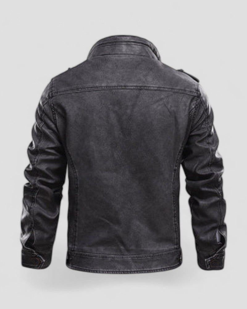 Classic Fit Mens Brown Leather Jacket