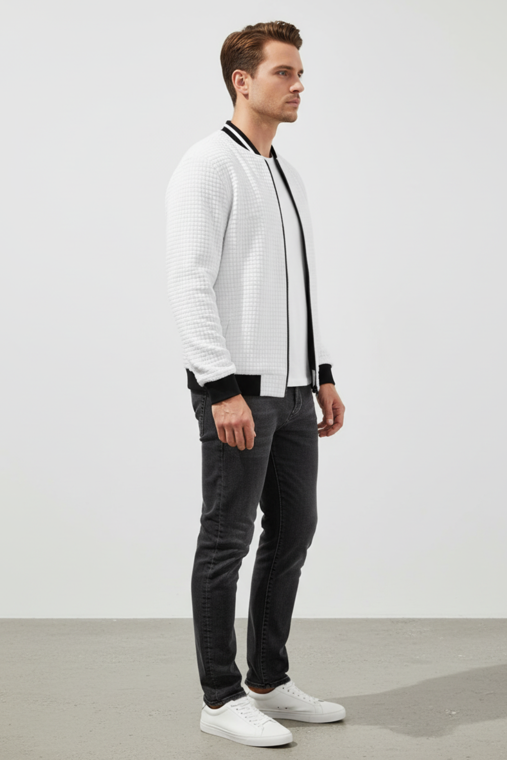 Men's Relaxed Fit Collar Jacket
