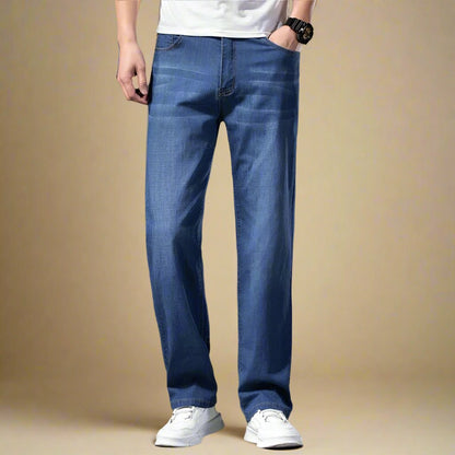 Comfortable Wide Leg Mens Jeans Loose Fit Style