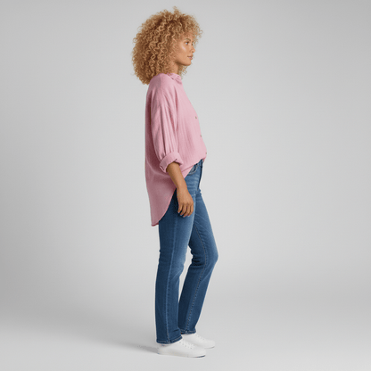 Relaxed Fit Button Down Long Sleeve Shirt