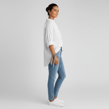 Relaxed Fit Button Down Long Sleeve Shirt
