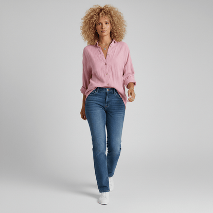 Relaxed Fit Button Down Long Sleeve Shirt