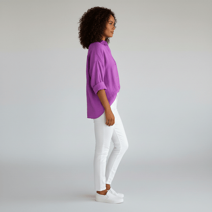 Relaxed Fit Button Down Long Sleeve Shirt