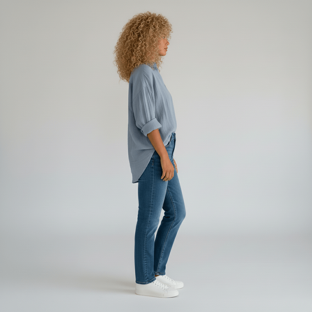 Relaxed Fit Button Down Long Sleeve Shirt