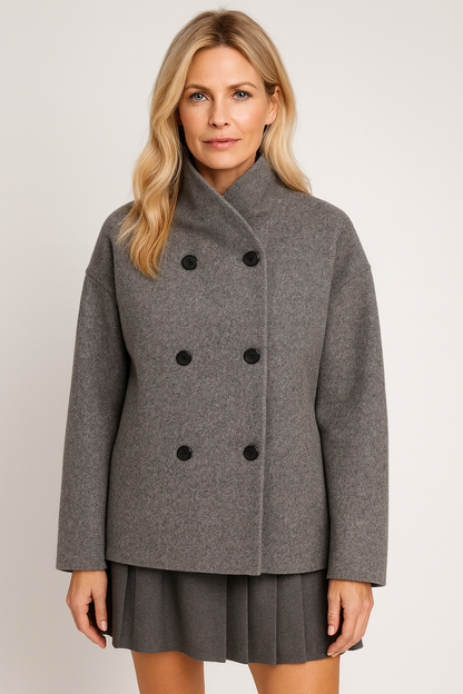Luxury Double Breasted Oversized Coat - OutfitLondon