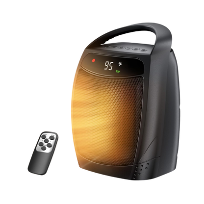Compact Electric Ceramic Heater with Remote Control