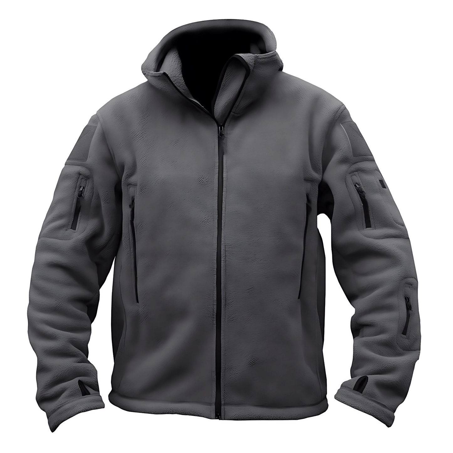 Warm Fleece Hoodie with Adjustable Fit and Pockets - OutfitLondon