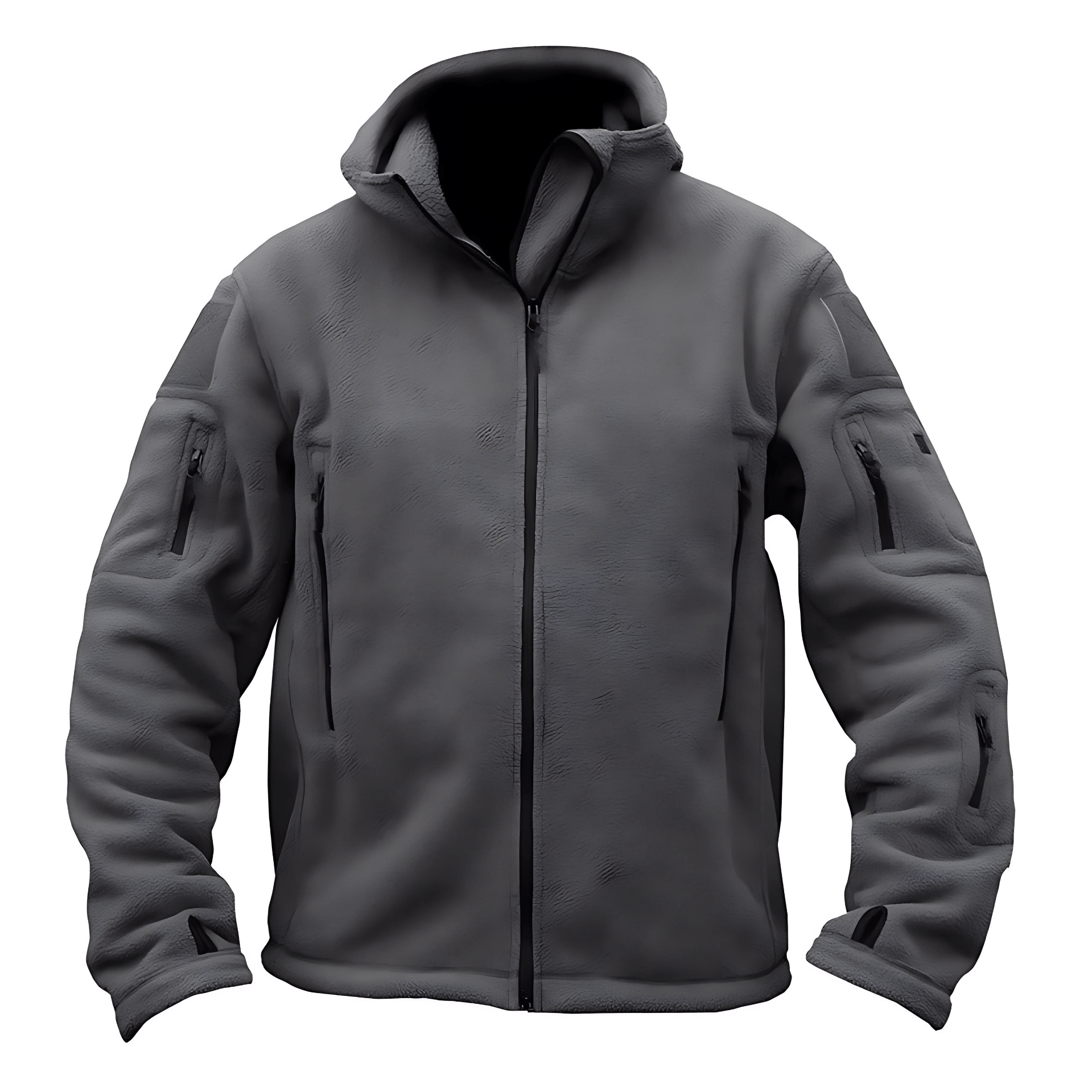 Warm Fleece Hoodie with Adjustable Fit and Pockets - OutfitLondon