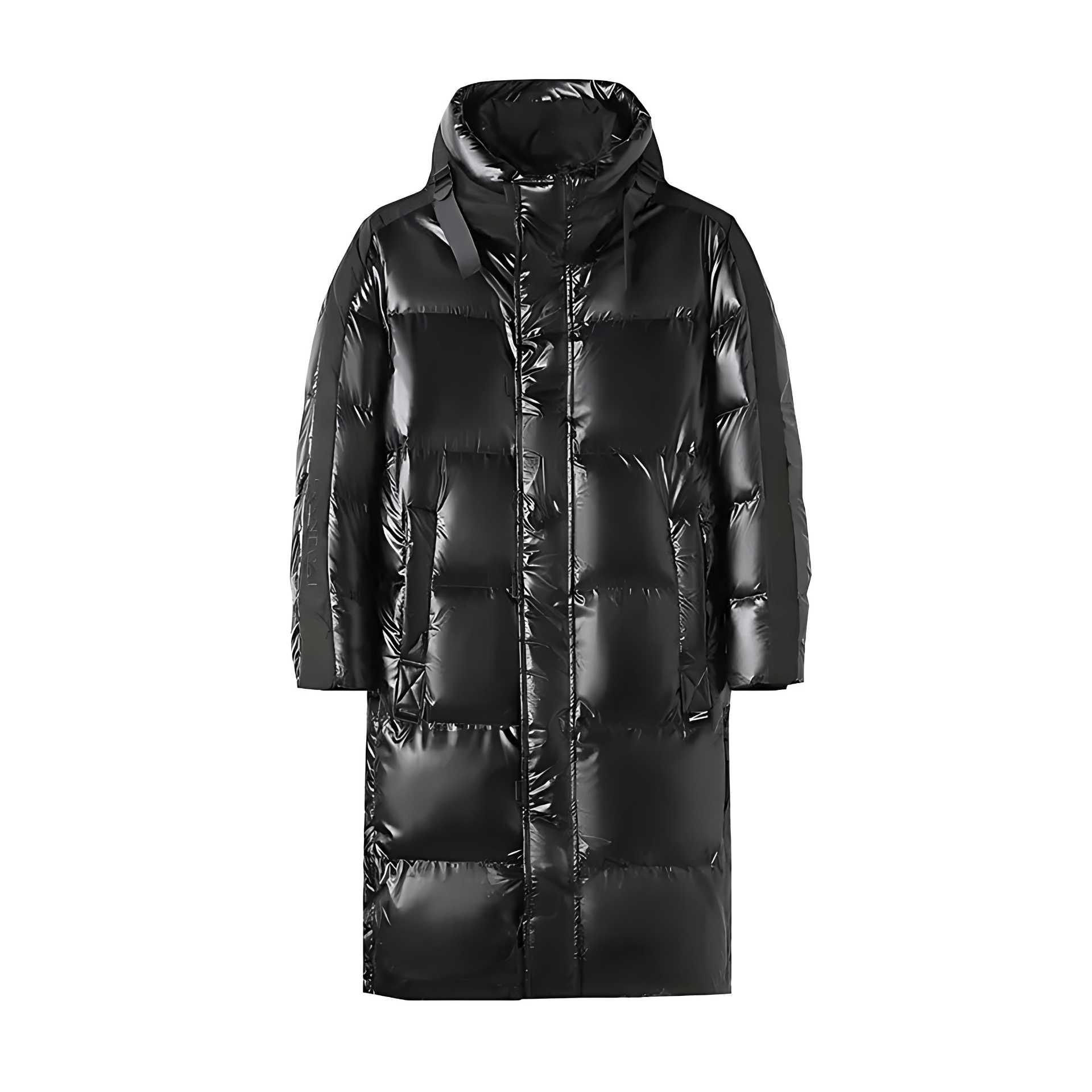 Warm Black Parka Coat with Hood for Men - OutfitLondon