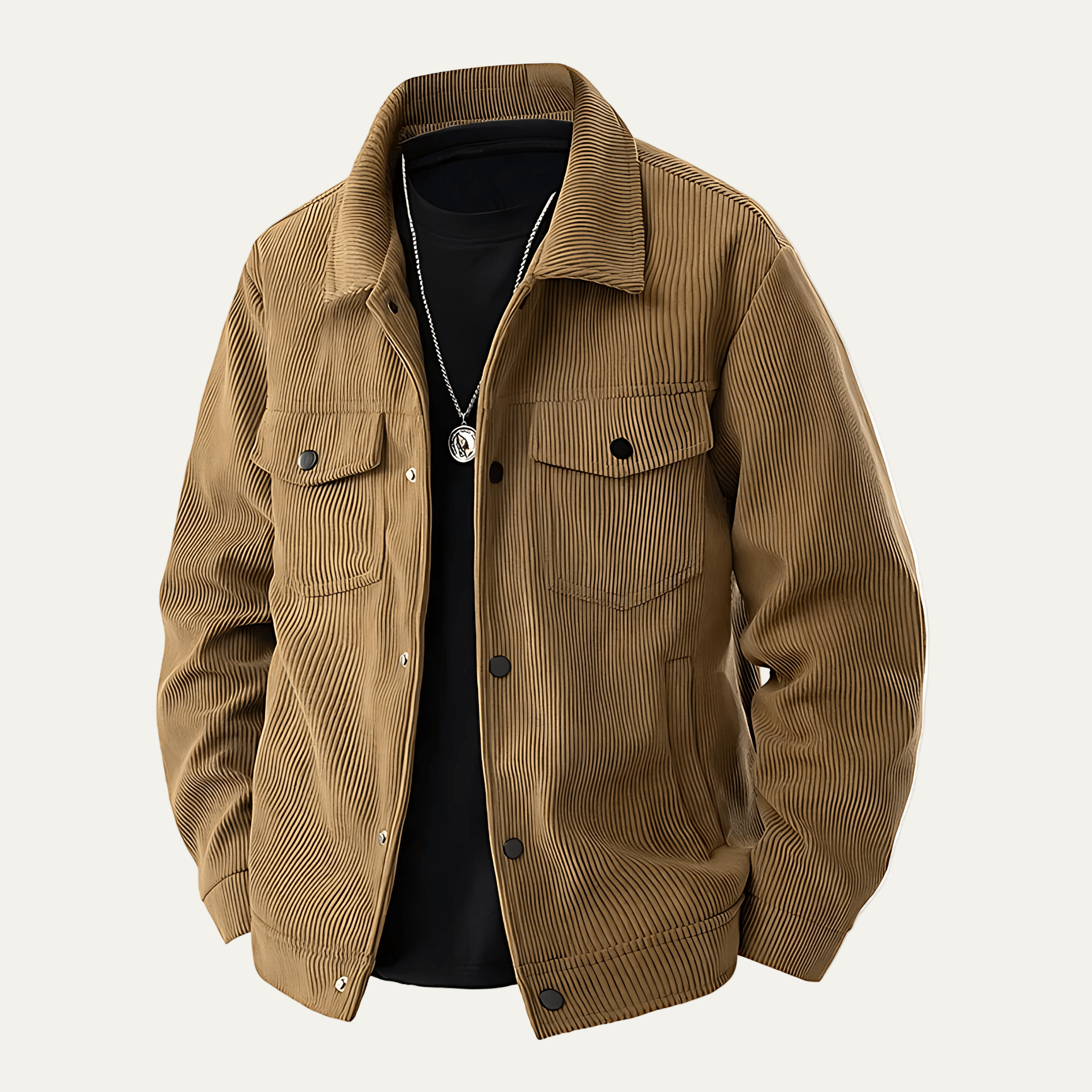 Rugged Corduroy Denim Jacket for Men - OutfitLondon