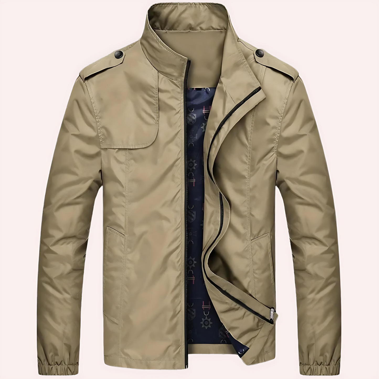 Relaxed Fit Bomber Zip Up Jacket - OutfitLondon
