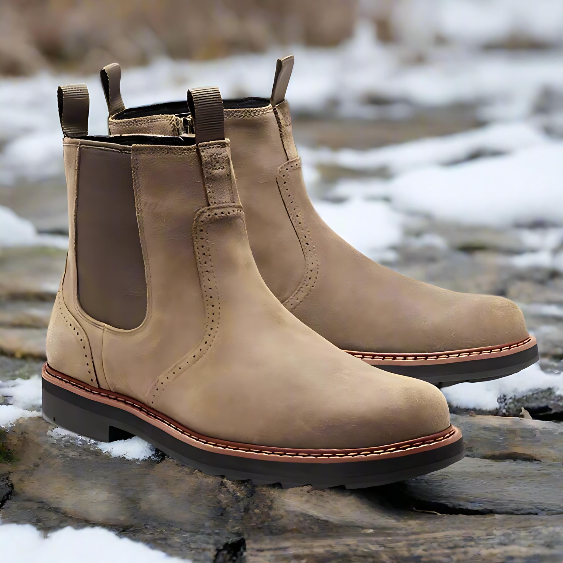 Comfortable Suede Chelsea Ankle Boots - OutfitLondon