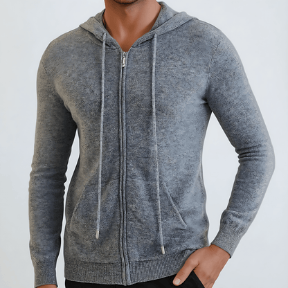 Relaxed Fit Grey Hooded Sweatshirt - OutfitLondon