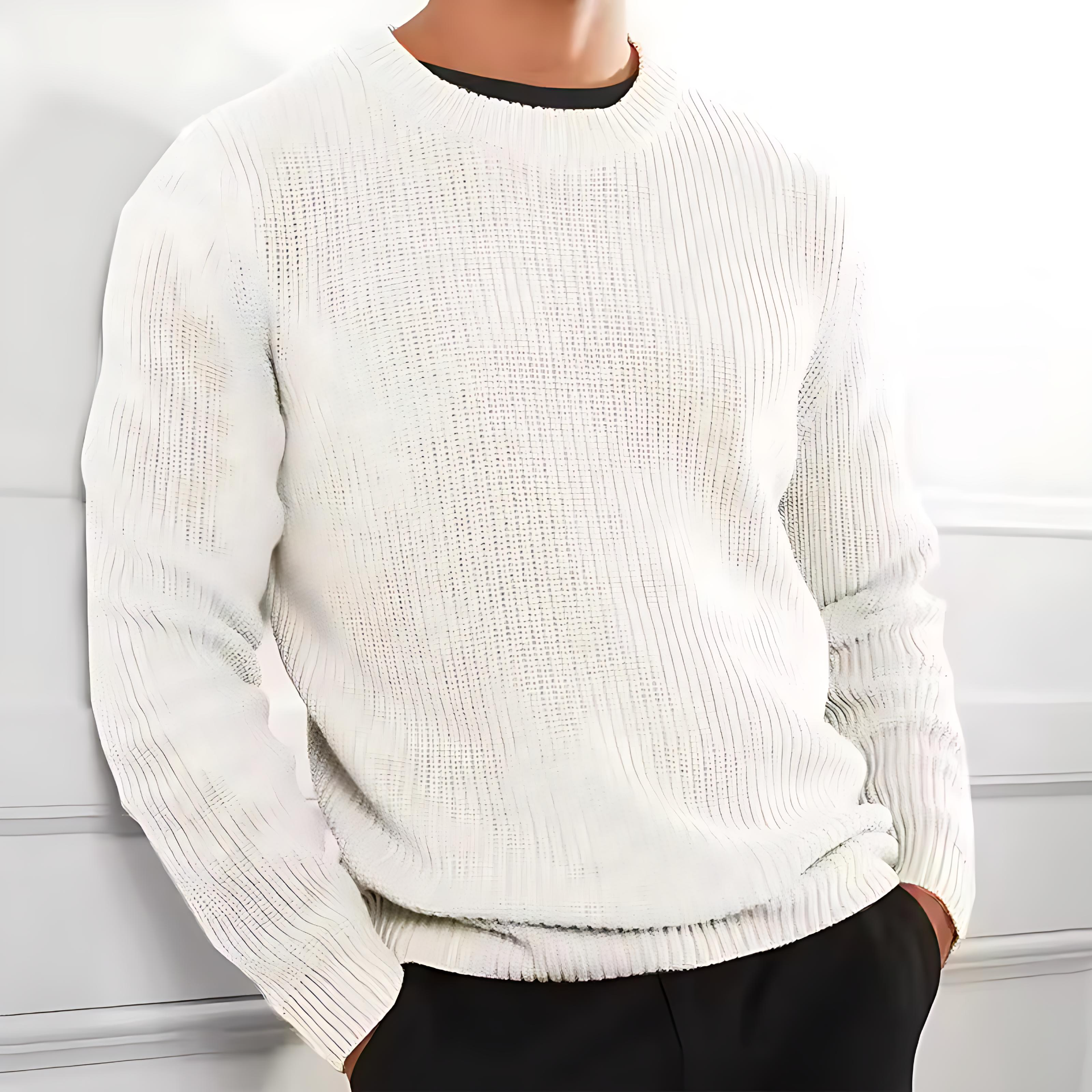 Relaxed Fit Cozy Wool Sweater - OutfitLondon