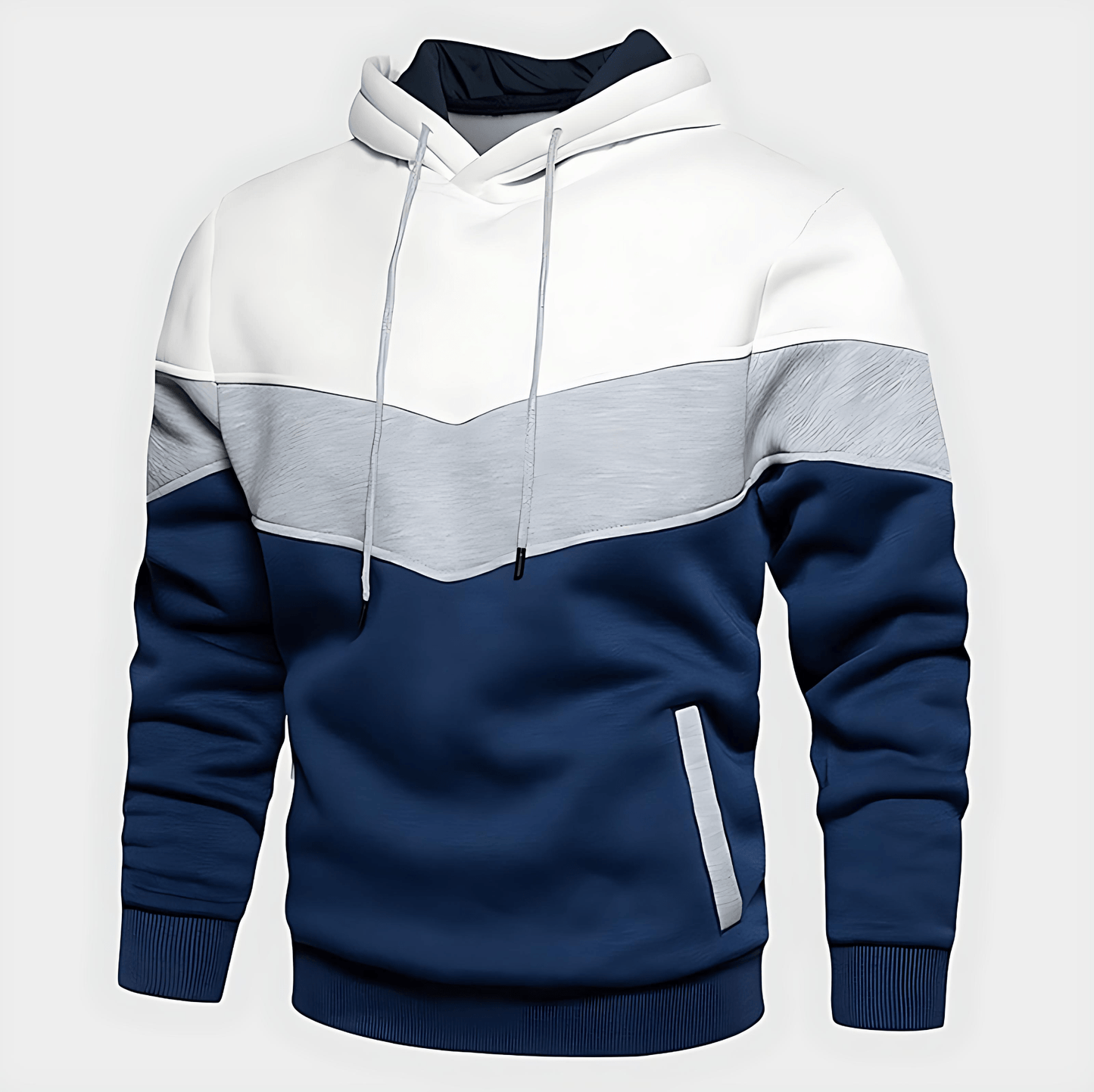 Comfy Colorful Block Fleece Hooded Sweatshirt - OutfitLondon