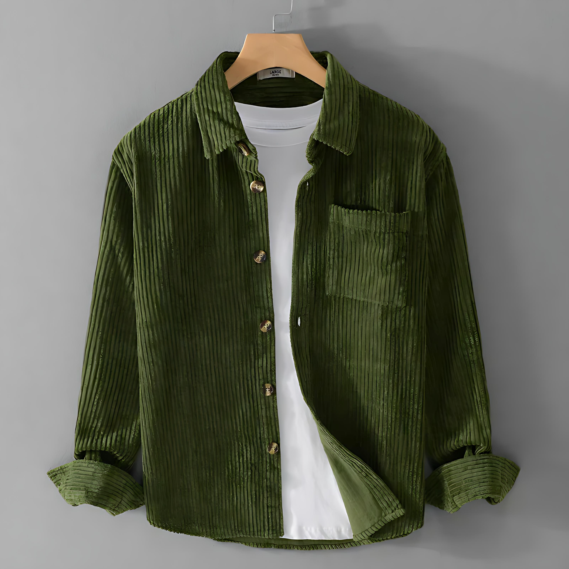 Relaxed Fit Corduroy Casual Jacket - OutfitLondon