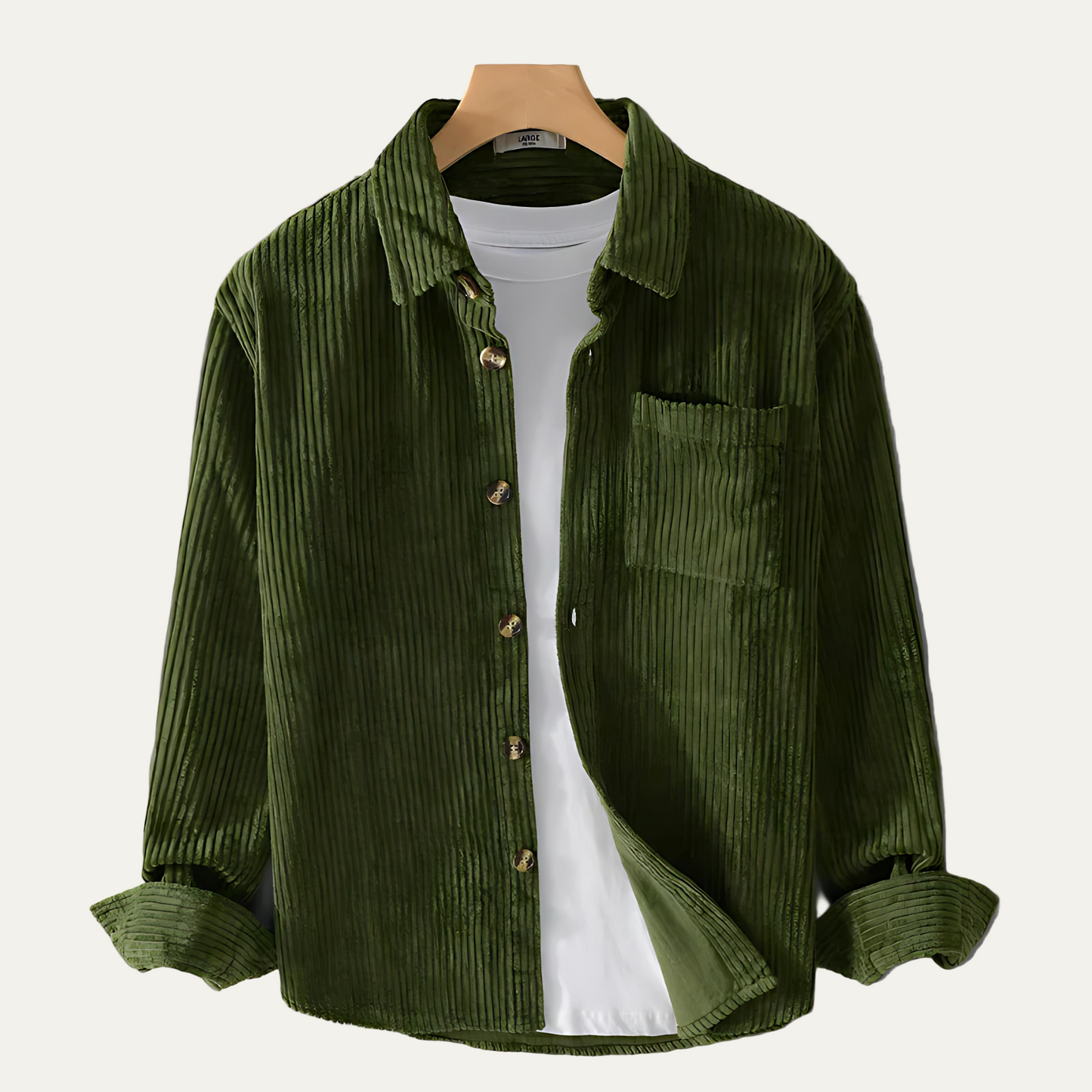 Men's Classic Corduroy Button Down Shirt - OutfitLondon