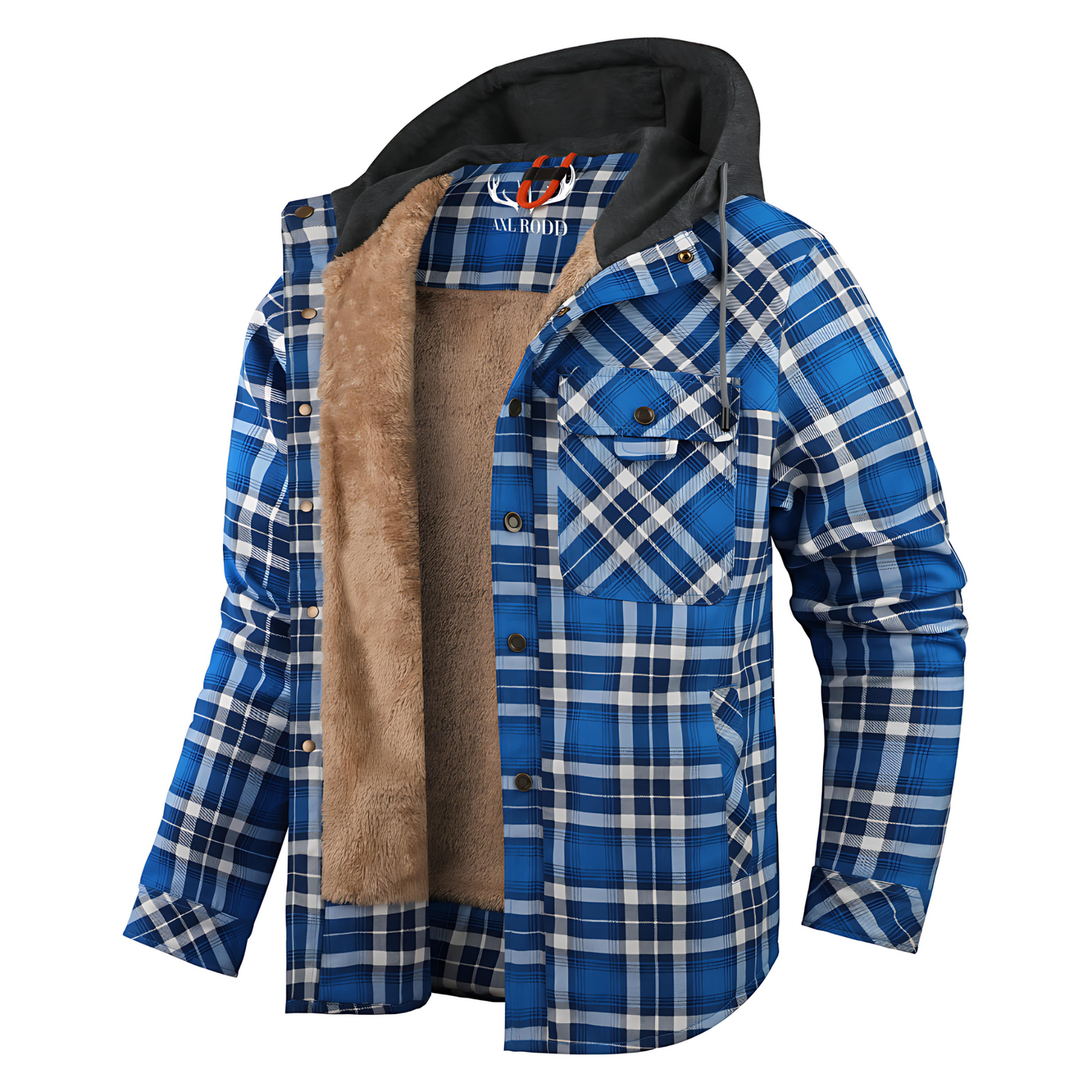 Relaxed Fit Plaid Hooded Jacket - OutfitLondon