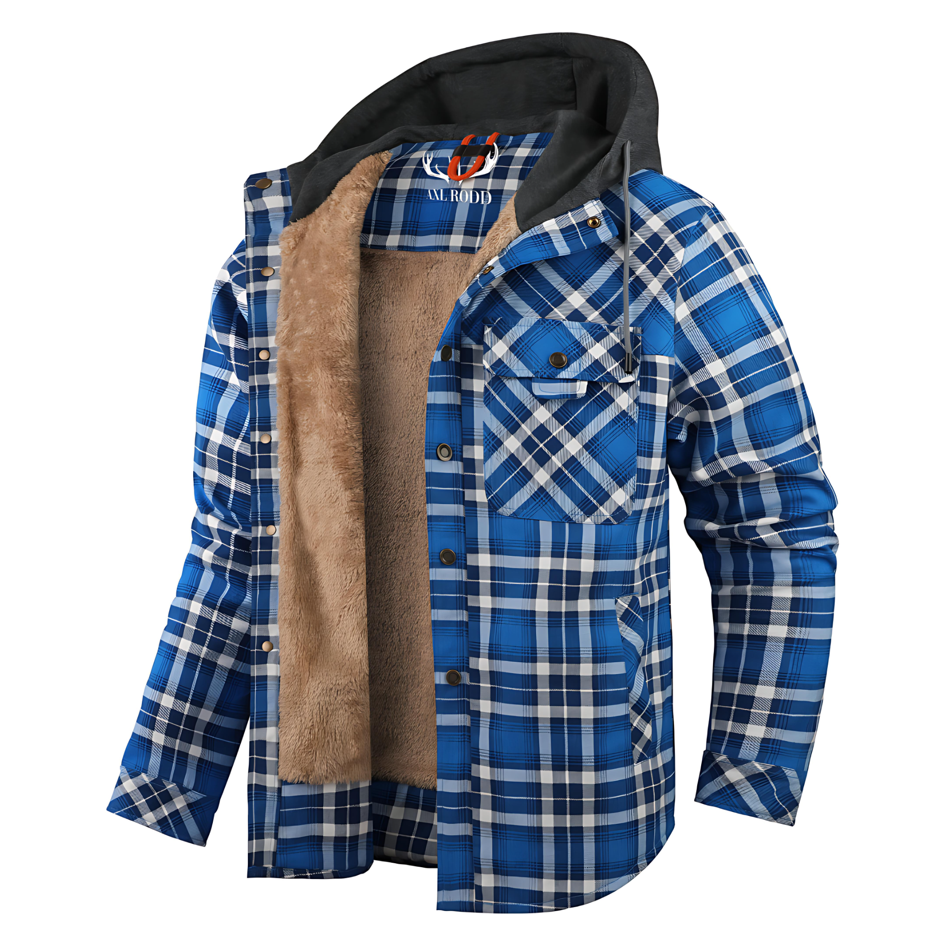 Warm Plaid Hooded Fleece Jacket - OutfitLondon