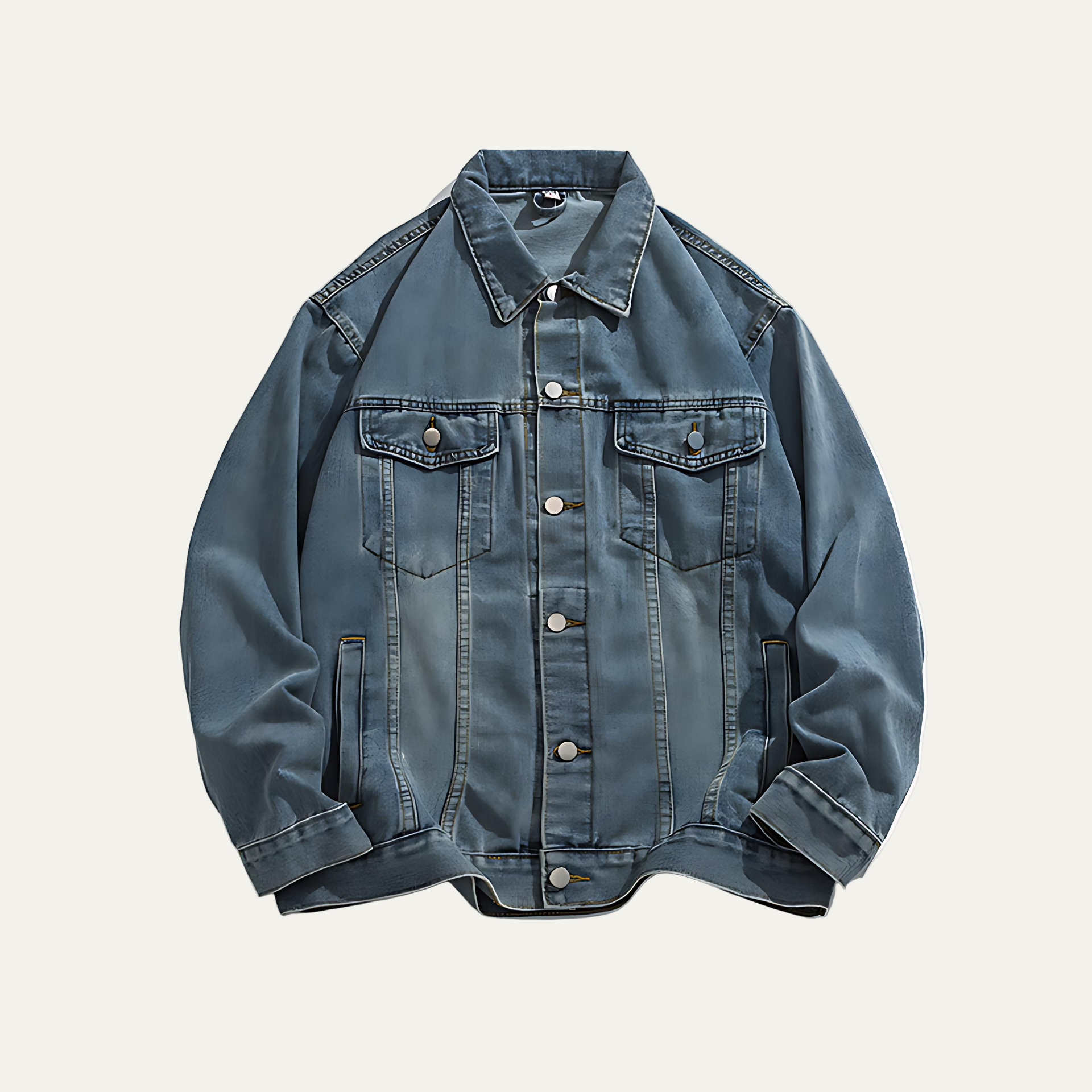 Men's Traditional Blue Jeans Jacket - OutfitLondon