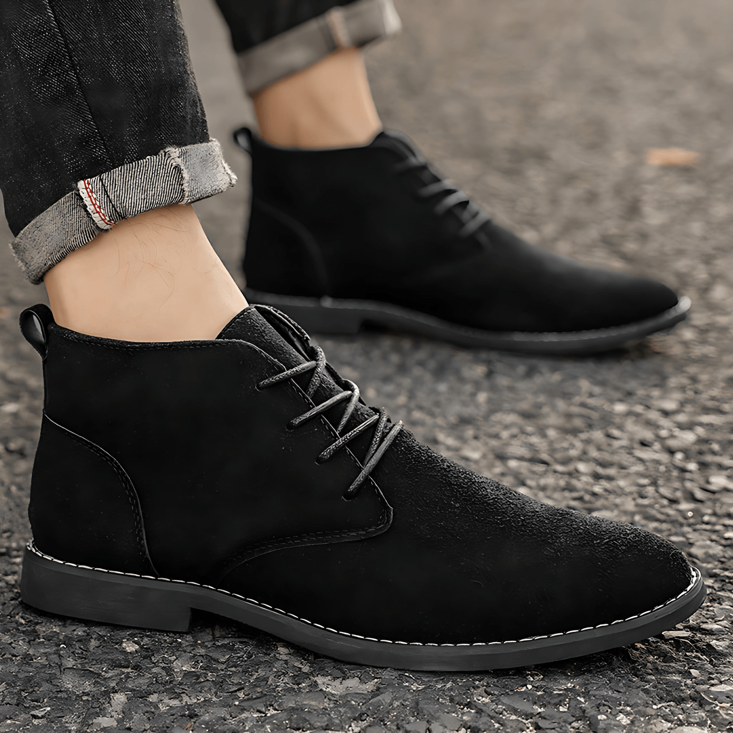 Timeless Suede Tie-Up Ankle Boots - OutfitLondon