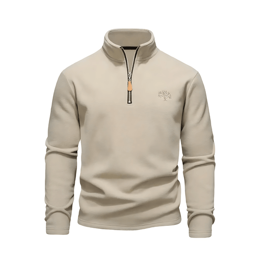 Timeless Zip Cotton Sweater - OutfitLondon