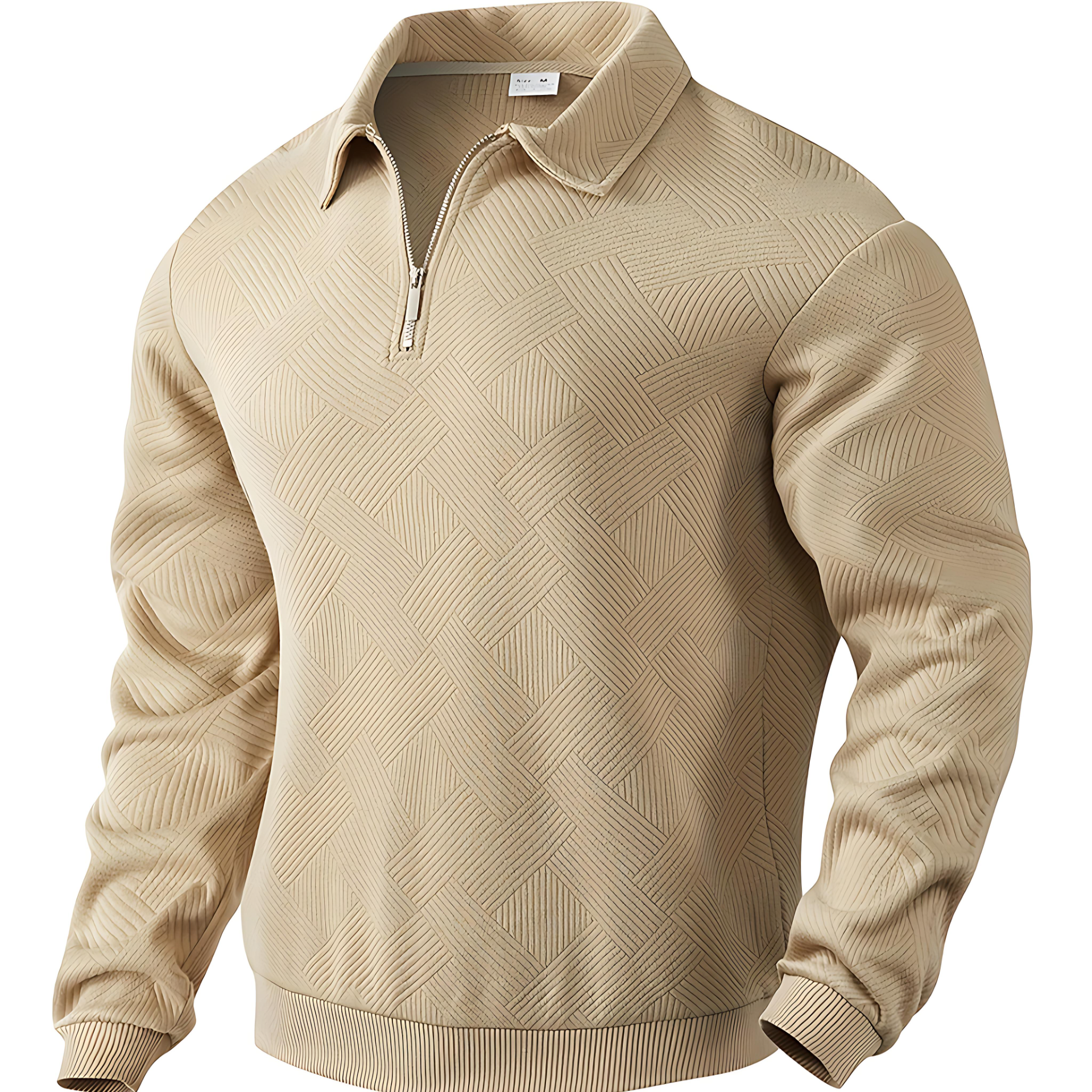 Classic Crew Neck Quarter Zip Sweater - OutfitLondon
