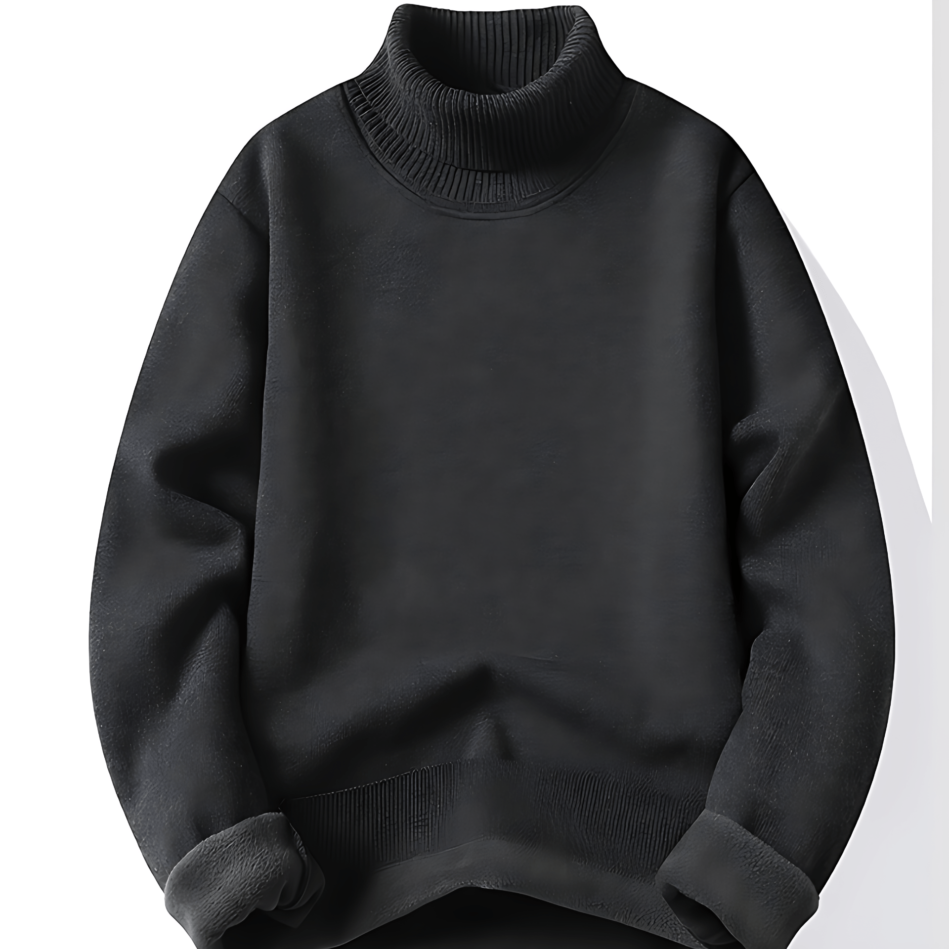 Soft Relaxed Fit Crew Neck Sweater with Ribbed Trim - OutfitLondon