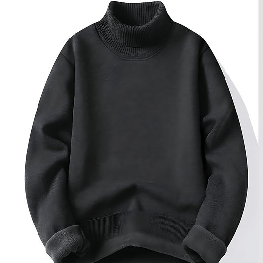 Soft Relaxed Fit Crew Neck Sweater with Ribbed Trim - OutfitLondon