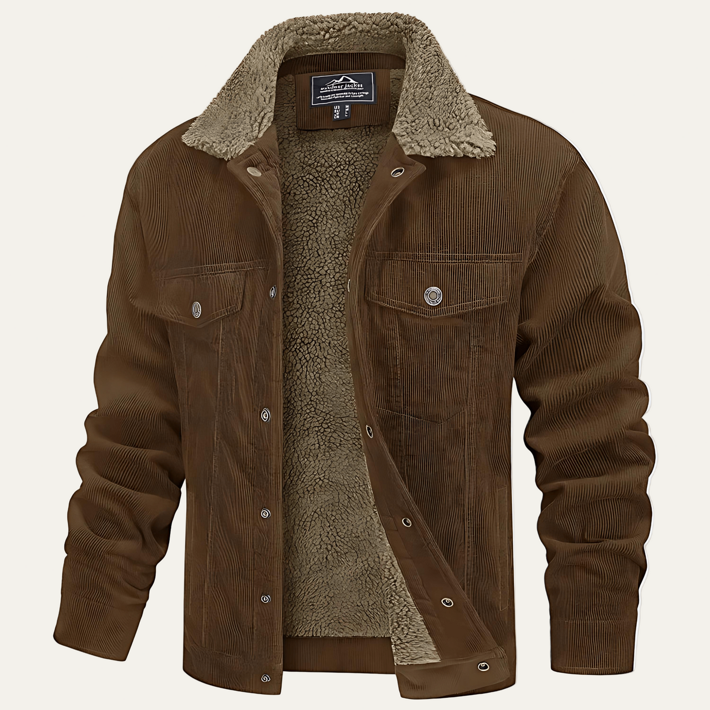 Men's Insulated Fleece Lined Denim Trucker Jacket - OutfitLondon