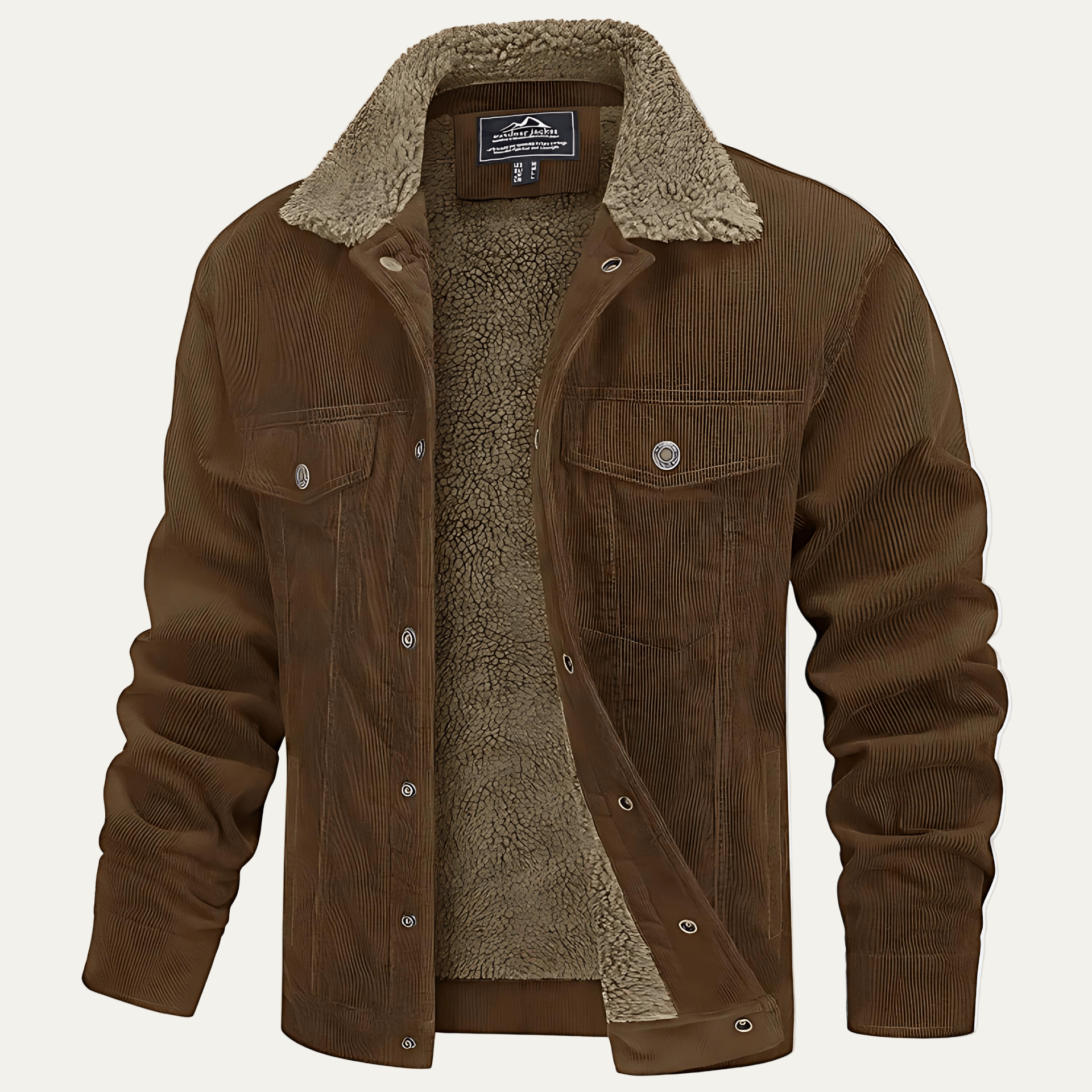 Men's Insulated Fleece Lined Denim Trucker Jacket - OutfitLondon