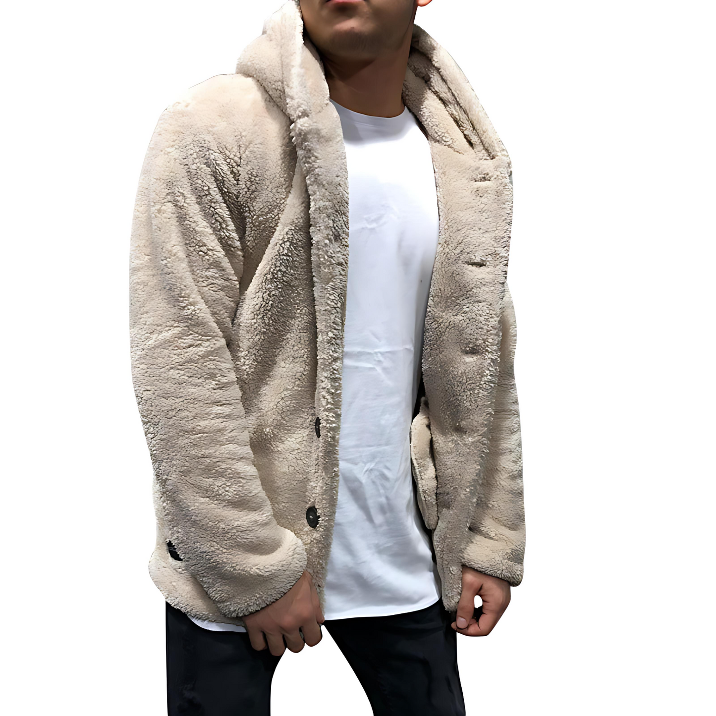 Soft Teddy Jacket with Big Collar - OutfitLondon