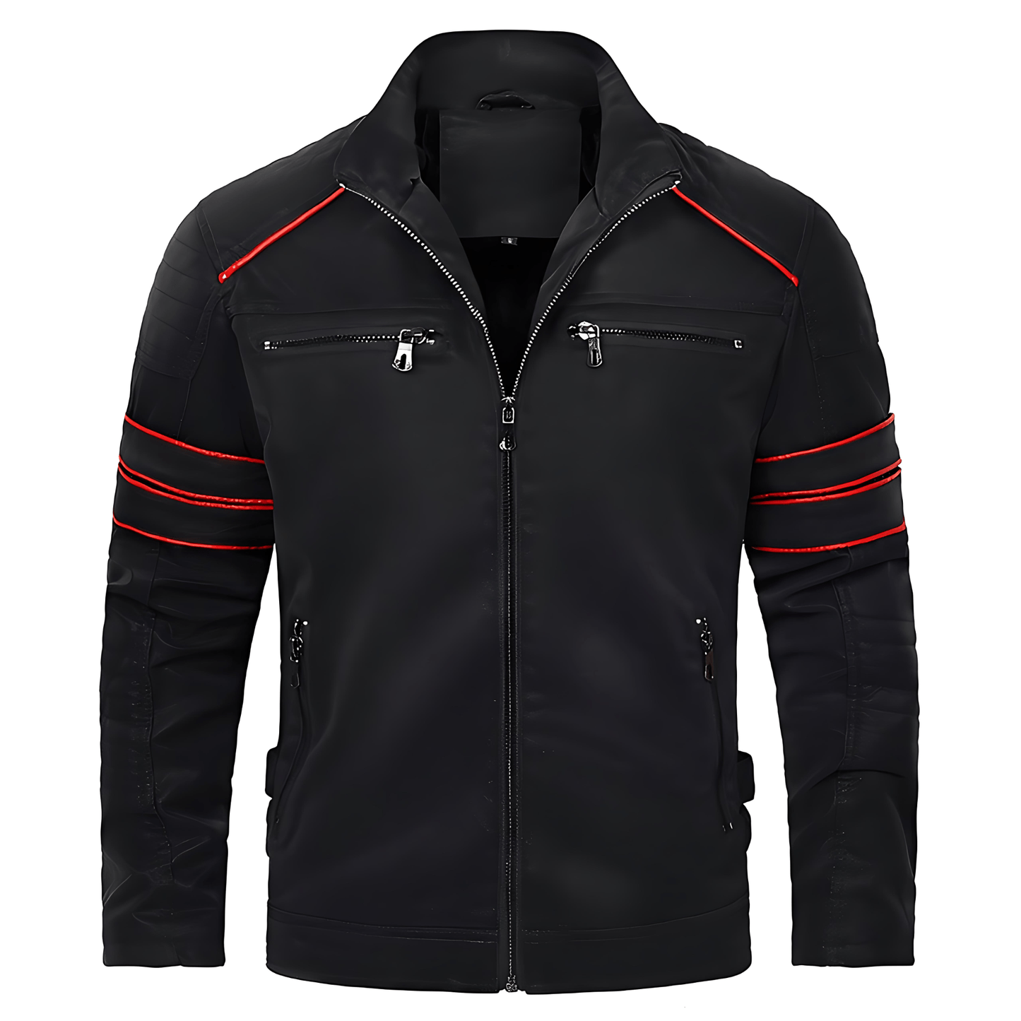 Tough Biker Premium Leather Motorbike Jacket - OutfitLondon