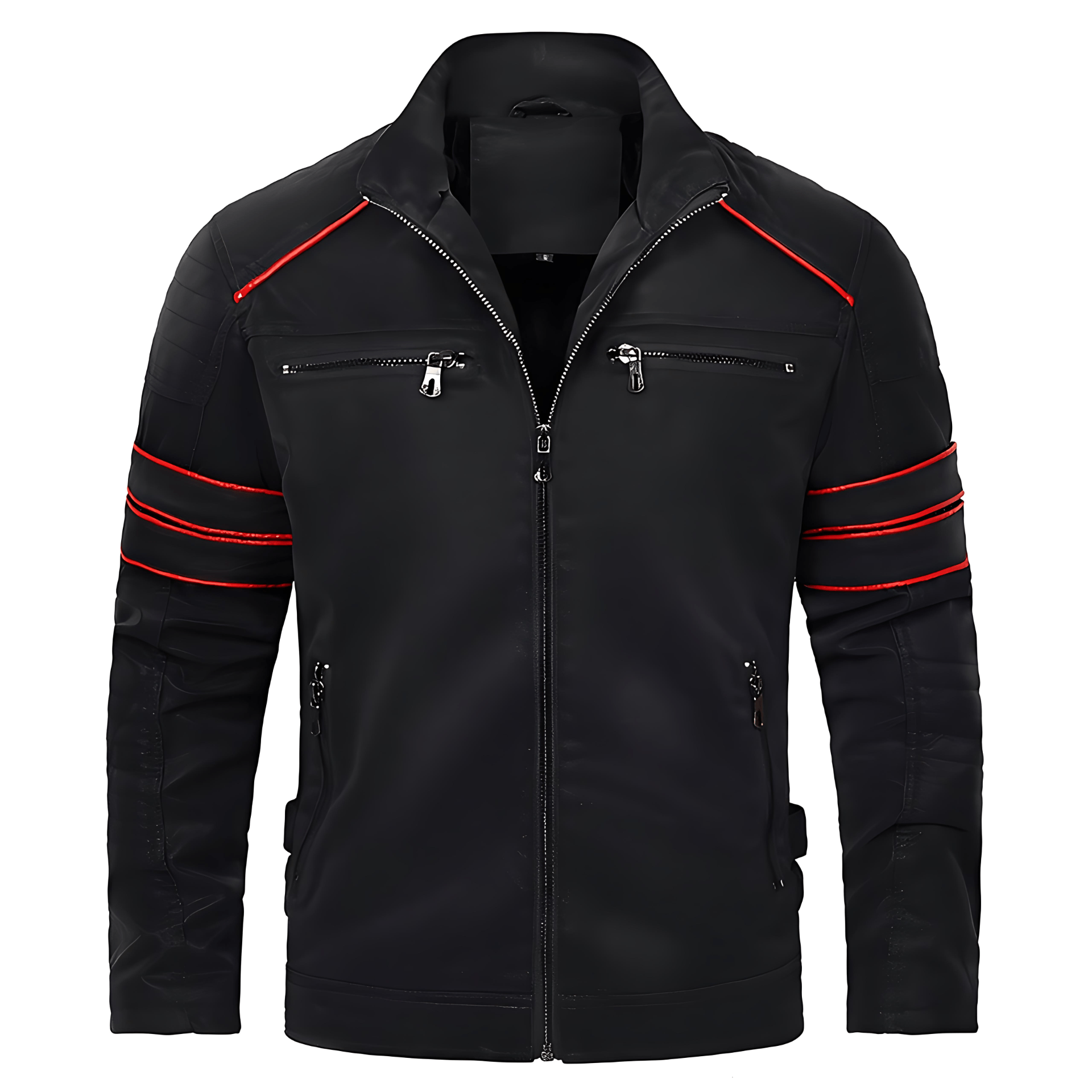 Tough Biker Premium Leather Motorbike Jacket - OutfitLondon