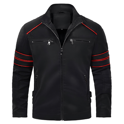 Tough Biker Premium Leather Motorbike Jacket - OutfitLondon