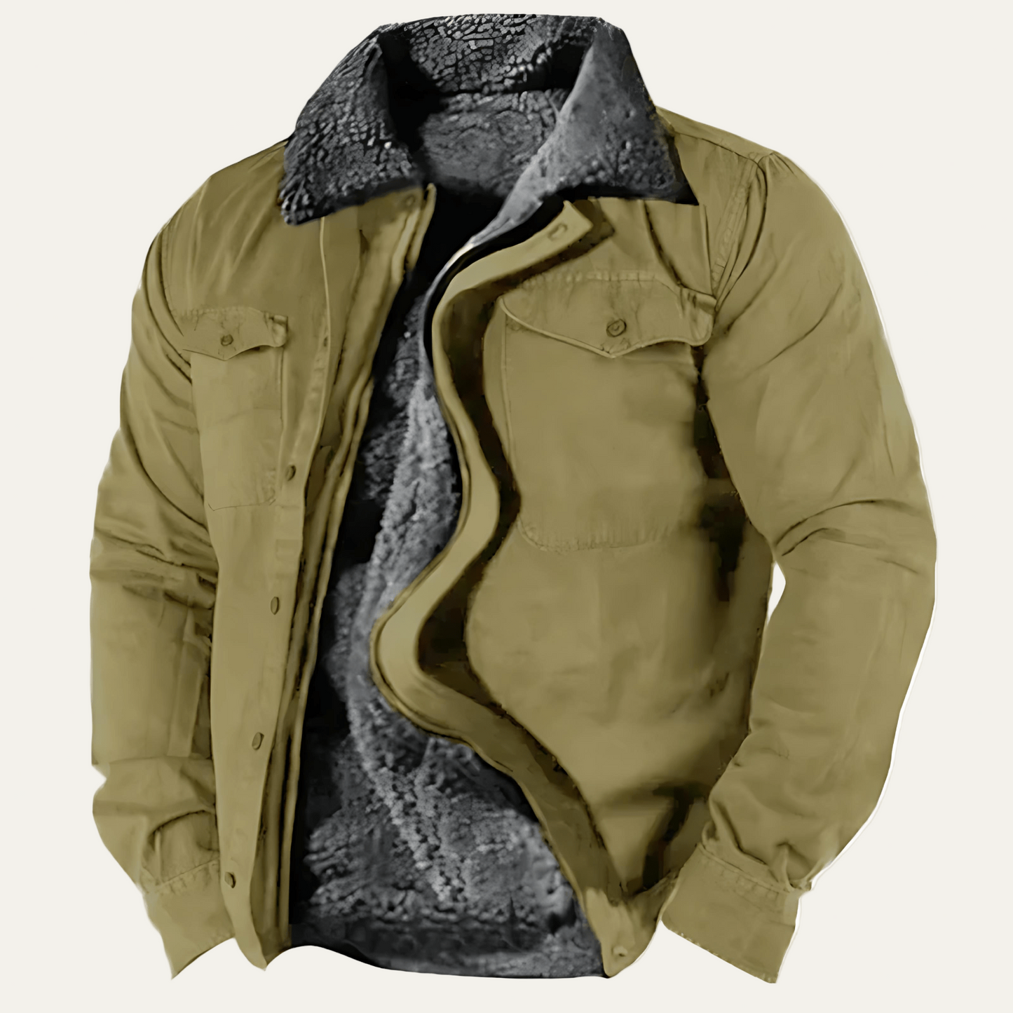 Men's Parka Coat with Synthetic Fur Trim - OutfitLondon