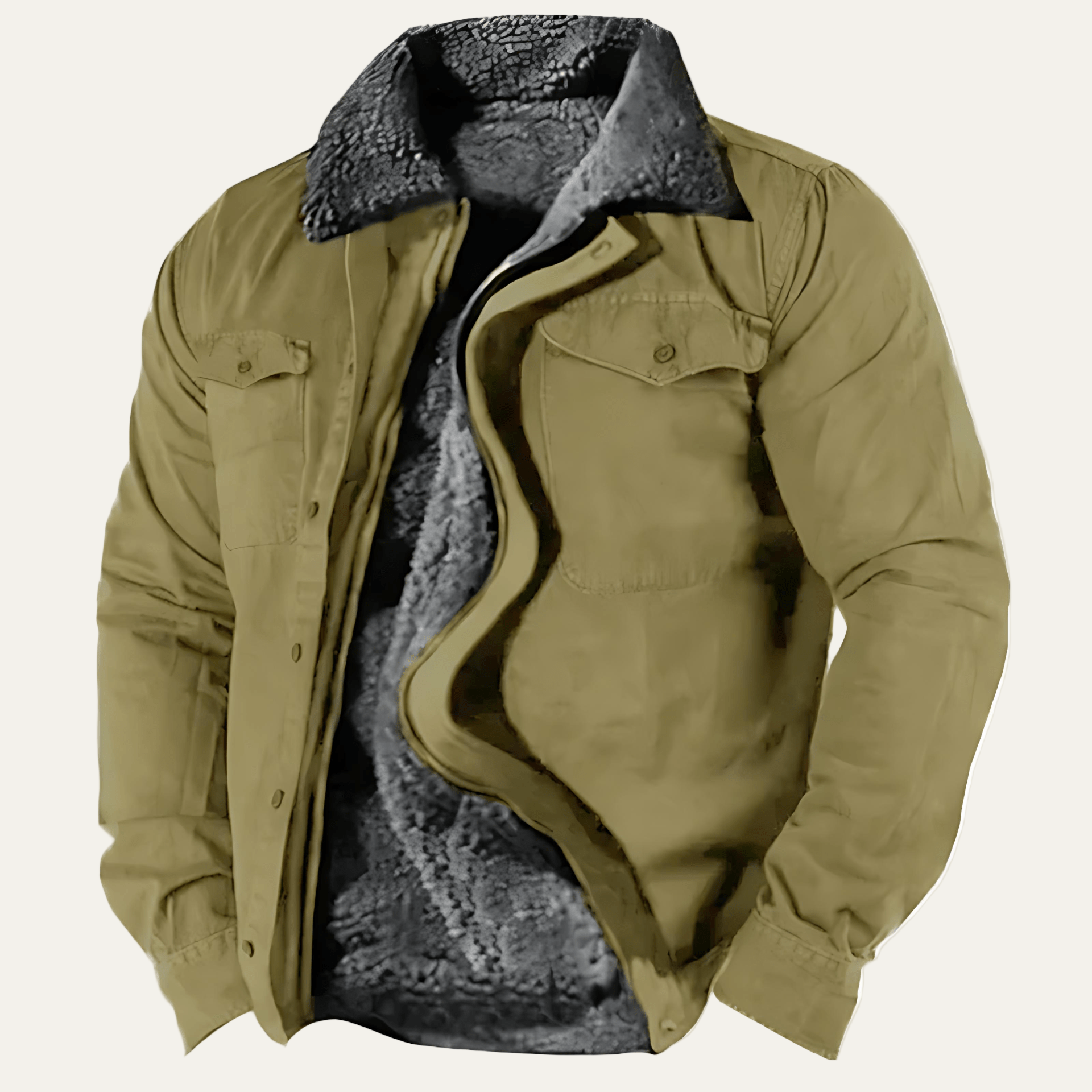 Men's Parka Coat with Synthetic Fur Trim - OutfitLondon